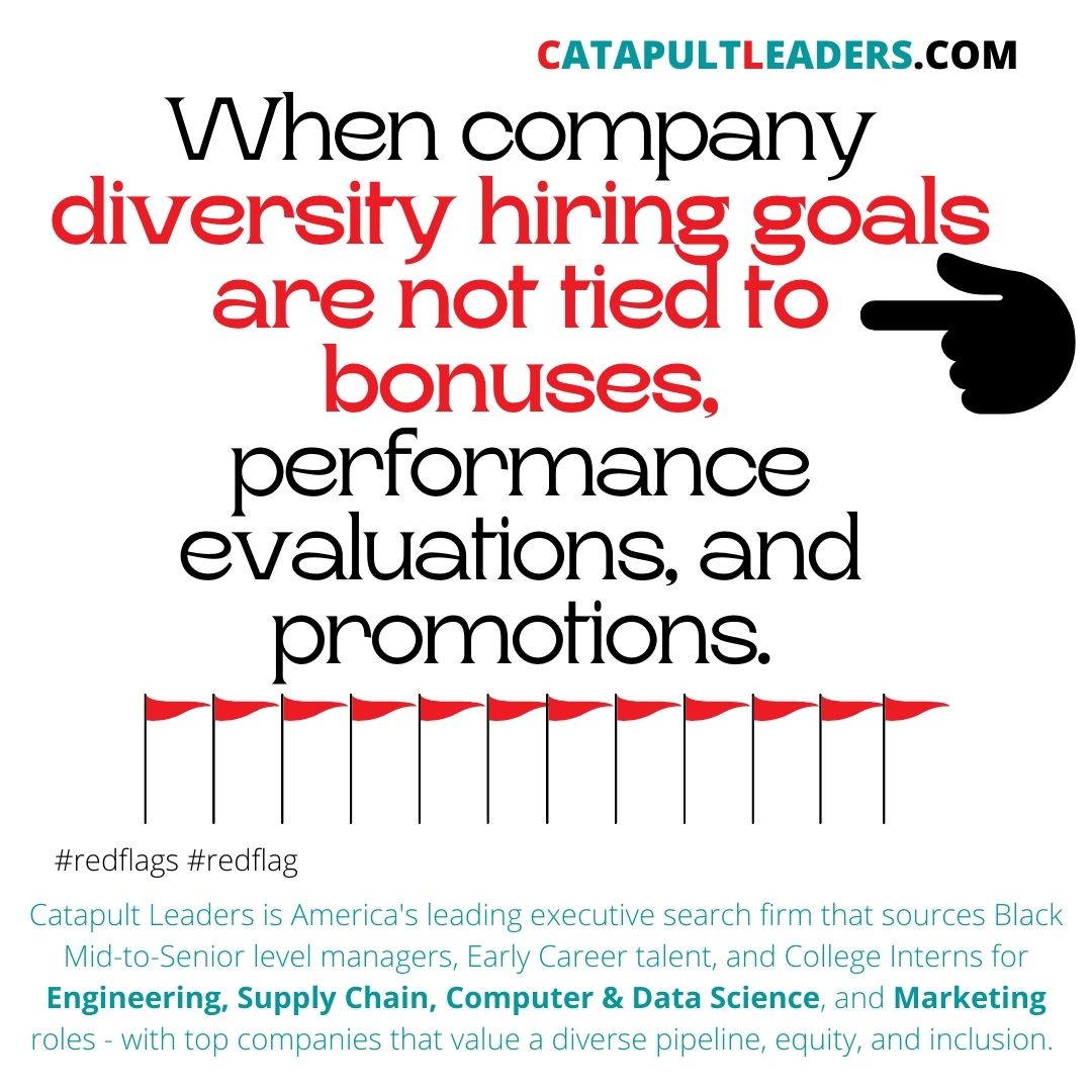 Red Flag - Bonuses Tied to Diversity Hiring Goals - Catapult Leaders